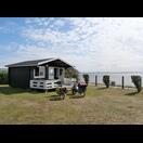 Unsere aktuelle Unterkunft in Thisted mit Blick auf den Limfjord